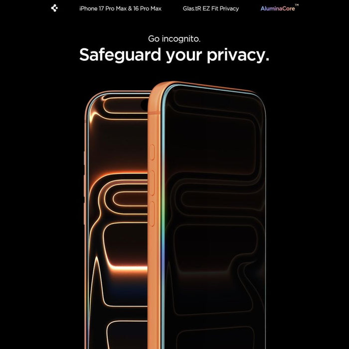 Spigen Glas.tR EZ Fit Privacy Tempered Glass for iPhone 16 Pro Max / 17 Pro Max - 2 pcs.