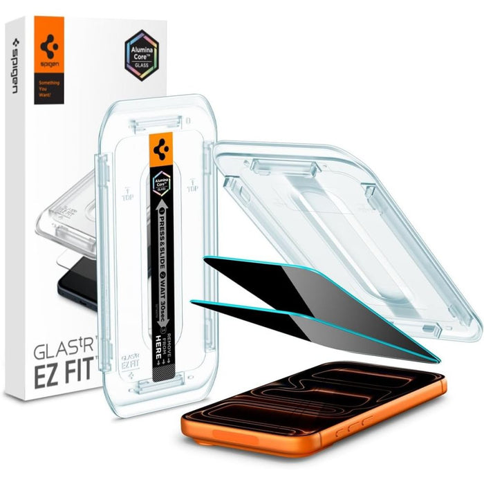 Spigen Glas.tR EZ Fit Privacy Tempered Glass for iPhone 16 Pro Max / 17 Pro Max - 2 pcs.