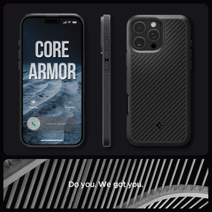 Spigen Core Armor Case for iPhone 16 Pro Max - Matte Black