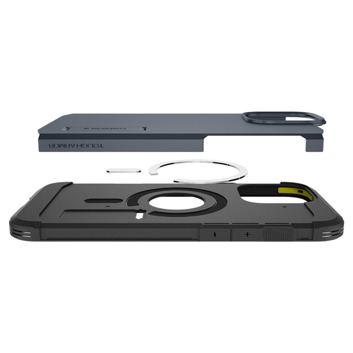 Spigen Tough Armor MagSafe Case with Stand for iPhone 16 Pro Max - Dark Gray