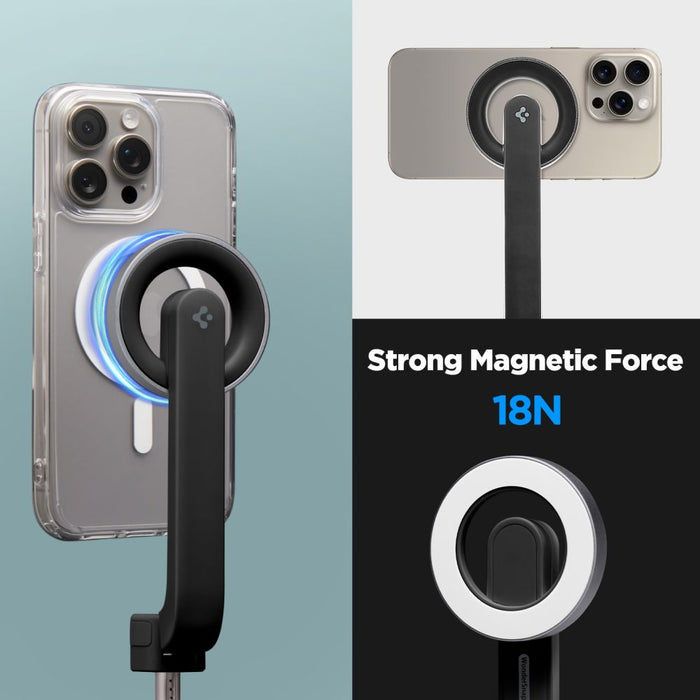Selfie stick Spigen S571W MagSafe Bluetooth with tripod - black
