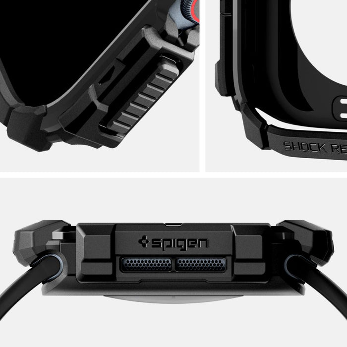 Spigen Rugged Armor Case for Apple Watch 10 (42mm) - Black