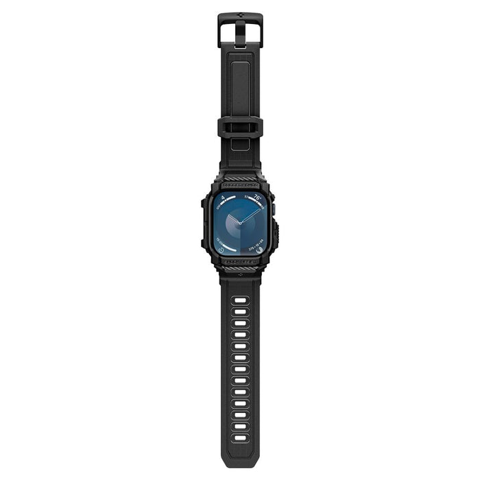 Spigen Rugged Armor Pro Apple Watch 10 (42mm) Strap Case - Black
