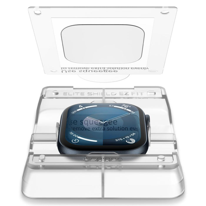 Spigen Elite Shield ”EZ FIT” Hybrid Glass 2-PACK for Apple Watch 10 (42MM) - Clear