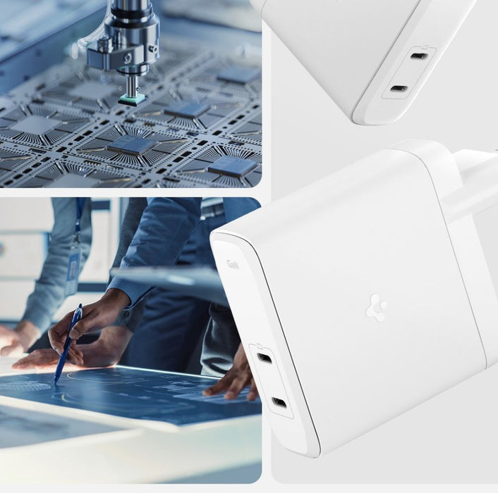 Spigen ArcStation Pro Charger + USB-C 140-W Cable - White