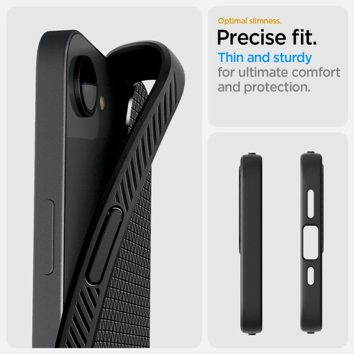 Spigen Liquid Air Case for iPhone 16e / 17e - Matte Black