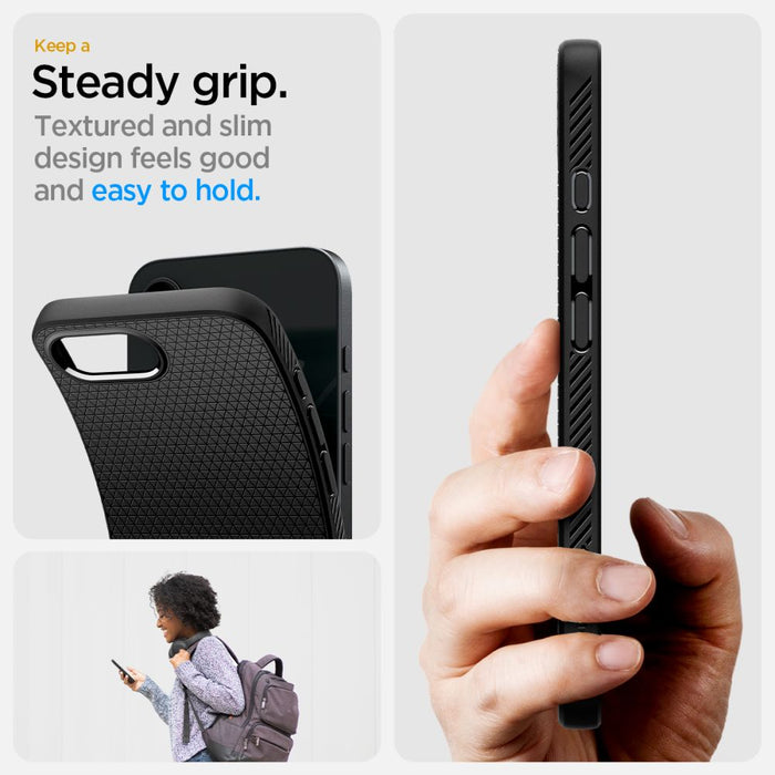 Spigen Liquid Air Case for iPhone 16e / 17e - Matte Black