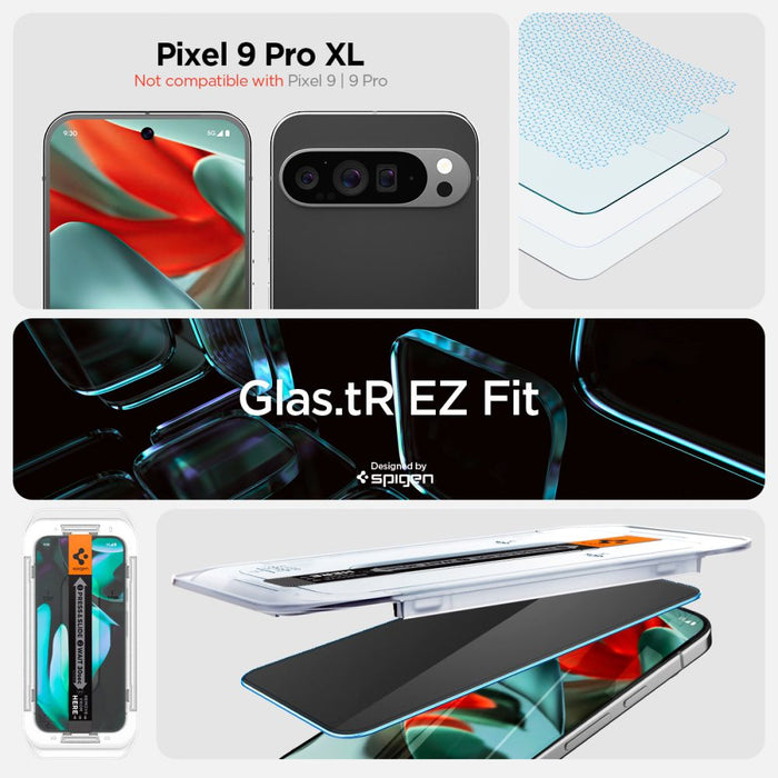 Spigen Glas.TR "Ez Fit" Privacy 2-pack Privacy Glass for Google Pixel 9 Pro XL