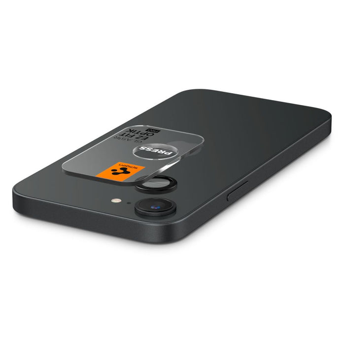 Spigen Optik Pro GLAS.TR "Ez Fit" Camera Cover 2-pack for iPhone 16e / 17e - Black