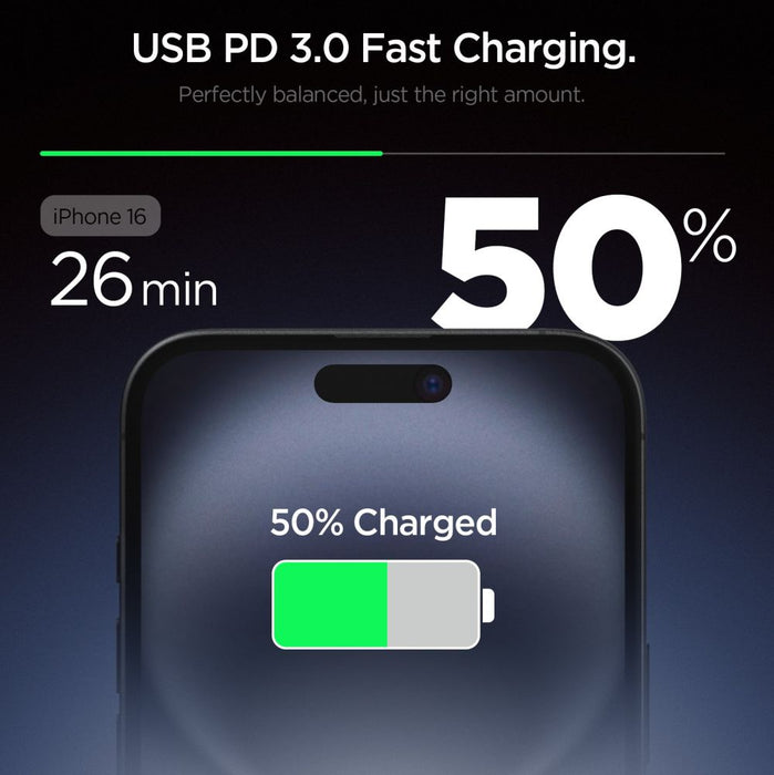 Spigen Essential EE201EU USB-C 20W Wall Charger - Black
