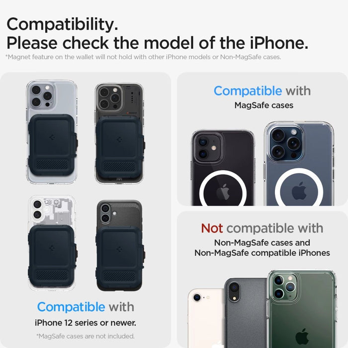 Spigen Lock Fit MagSafe Card Case - Navy Blue