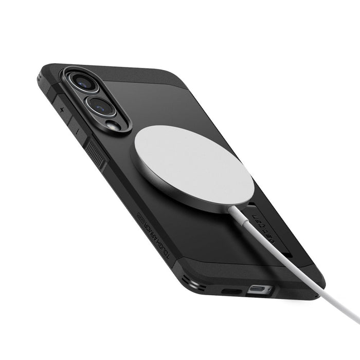 Spigen Tough Armor MagSafe case for Samsung Galaxy S25 Edge - black