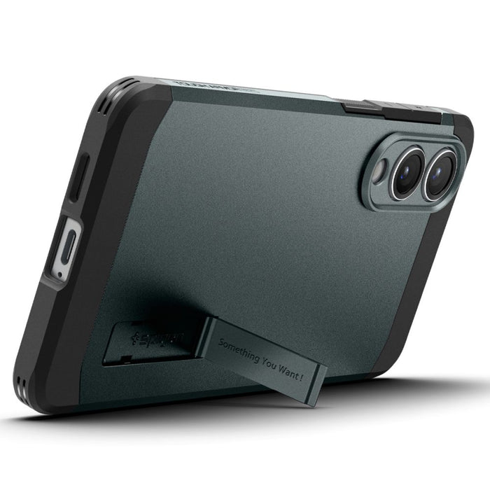 Spigen Tough Armor MagSafe Case for Samsung Galaxy S25 Edge - Green/Black