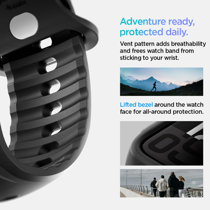 Spigen Liquid Air Pro Strap for Apple Watch 46mm - Matte Black