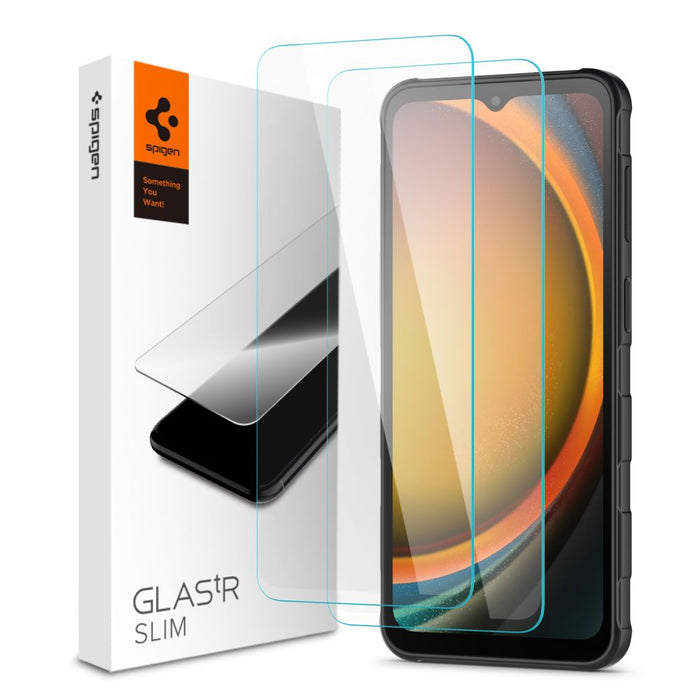 Spigen Glas.tR Slim 2-pack Tempered Glass for Samsung Galaxy Xcover 7 / 7 Pro - Transparent
