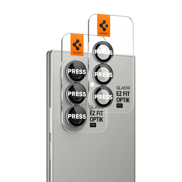 Spigen Optik Pro HD Glas.TR EZ Fit 2-pack Camera Protector for Samsung Galaxy Z Fold 7 - Black