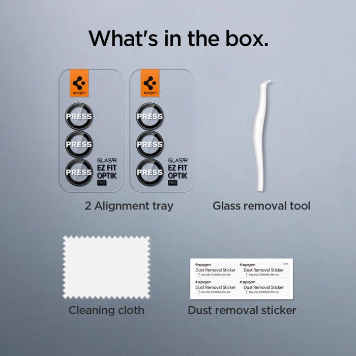 Spigen Optik Pro HD Glas.TR EZ Fit 2-pack Camera Protector for Samsung Galaxy Z Fold 7 - Black