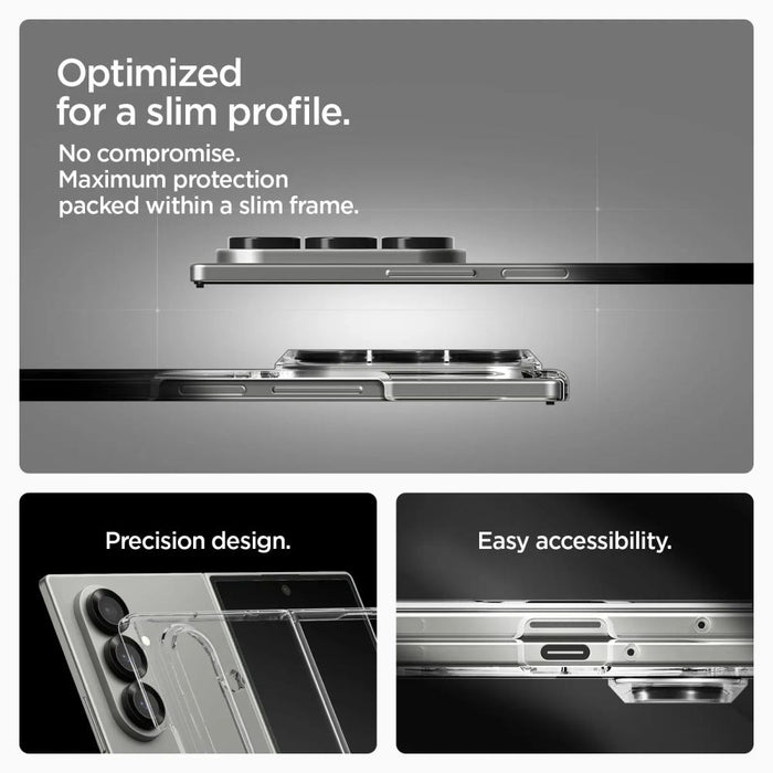 Spigen AirSkin Mag MagSafe Case for Samsung Galaxy Z Fold 7 - Clear and White