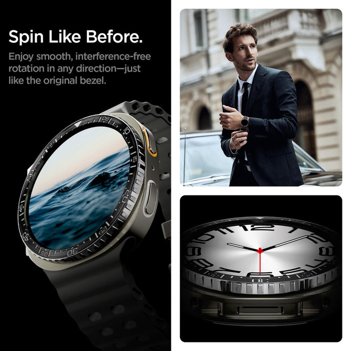 Spigen Bezel Tune Diver Cover for Samsung Galaxy Watch 8 44mm - Black