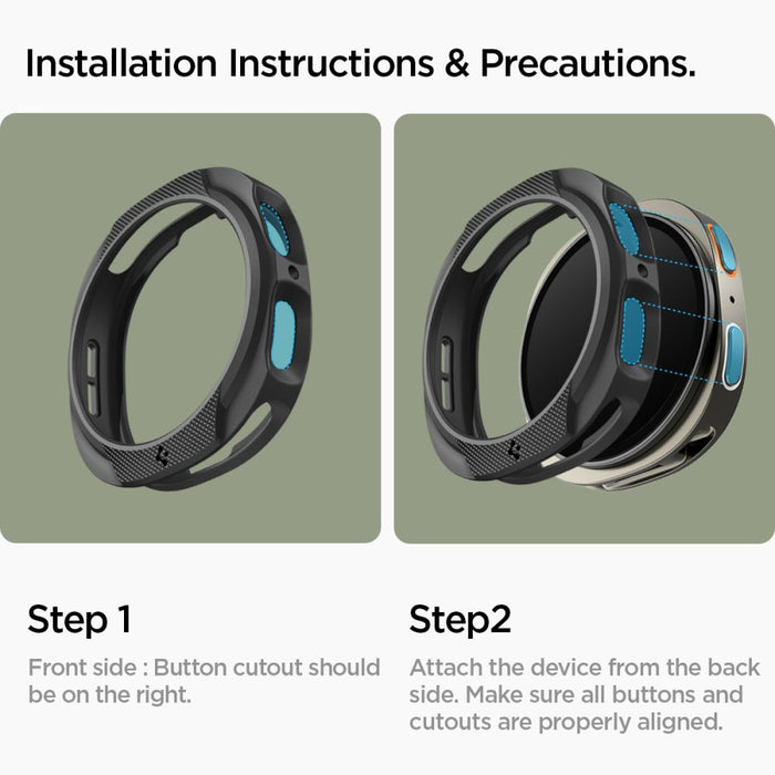 Spigen Liquid Air Case for Samsung Galaxy Watch 8 40mm - Matte Black