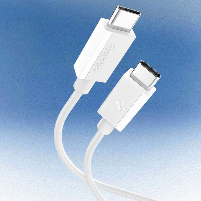 Spigen EB6020CC 60W Cable + USB-C / USB-C Cable 200 cm - White