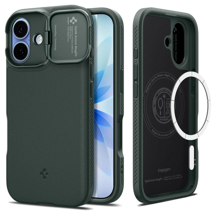 Spigen Optik Armor MagSafe iPhone 17 Case - Green