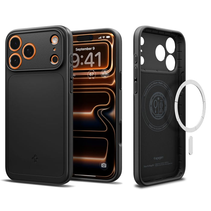 Spigen Thin Fit MagSafe Case for iPhone 17 Pro - Black