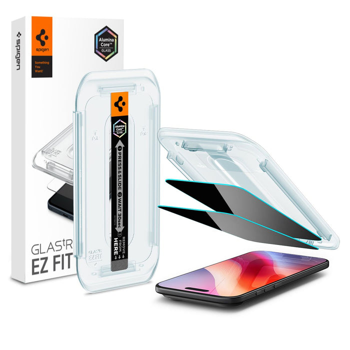 Spigen Glas.TR EZ Fit 2-pack privacy glass for iPhone 17 Air