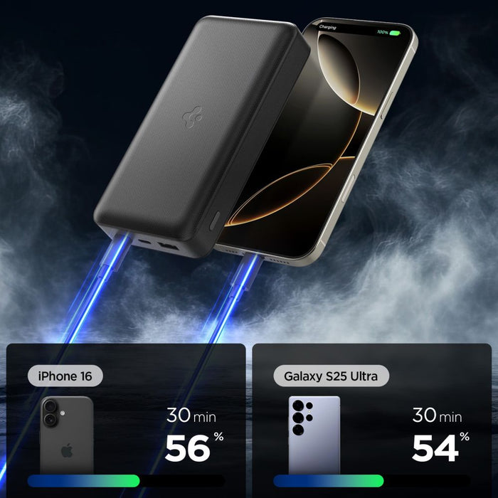 Spigen EA3020 20000mAh 30W Power Bank - Black