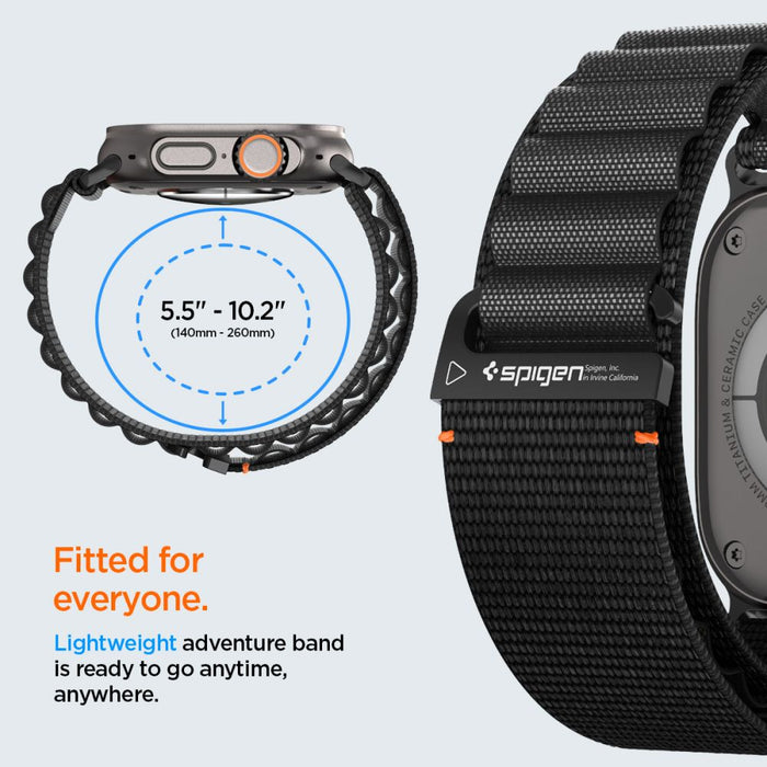 Strap Spigen WBF1 Strap for Apple Watch 44 / 45 / 46 / 49 mm - Black