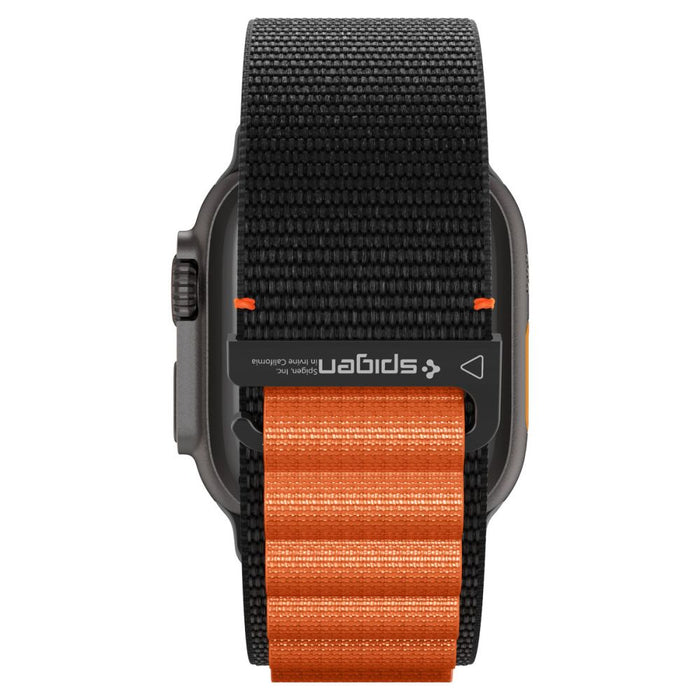 Spigen WBF1 Strap for Apple Watch 44 / 45 / 46 / 49 mm - Black and Orange