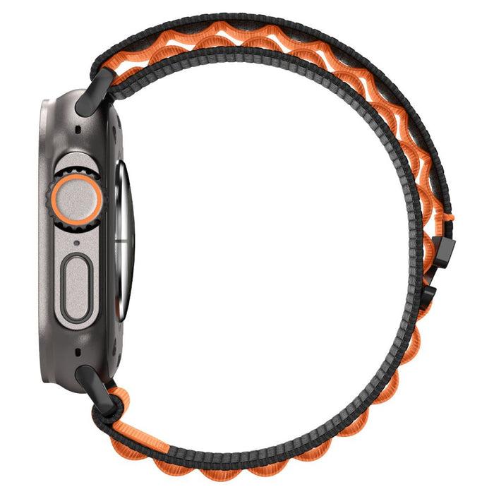 Spigen WBF1 Strap for Apple Watch 44 / 45 / 46 / 49 mm - Black and Orange