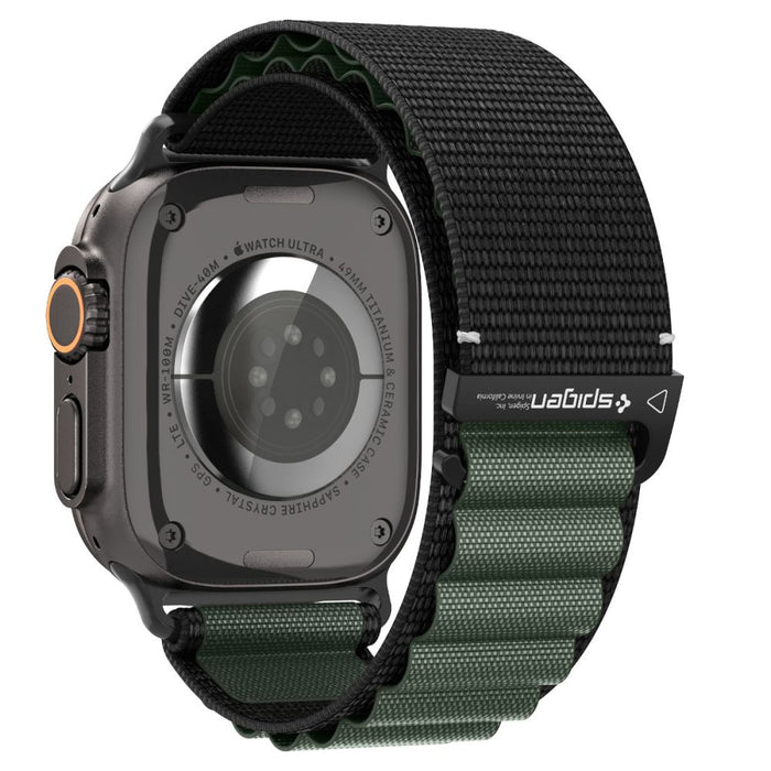 Strap Spigen WBF1 Strap for Apple Watch 44 / 45 / 46 / 49 mm - Black and Green
