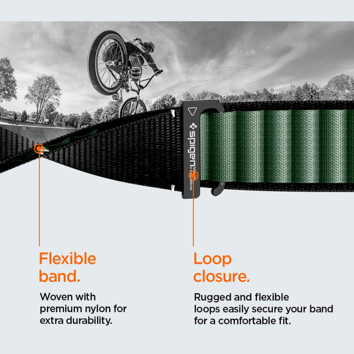 Strap Spigen WBF1 Strap for Apple Watch 44 / 45 / 46 / 49 mm - Black and Green