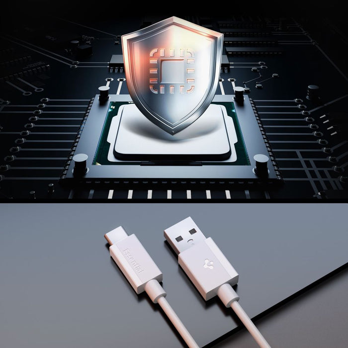 Spigen EB6010AC USB-A / USB-C 60W Cable 100 cm - White