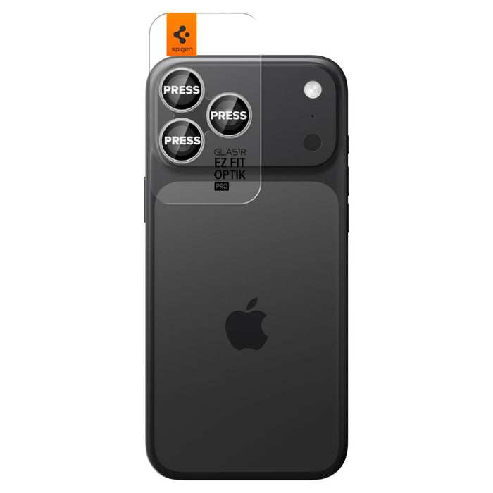 Spigen Optik Pro GLAS.TR ”EZ FIT” Camera Cover 2-pack for iPhone 16 Pro / Max / 17 Pro / Max - Silver