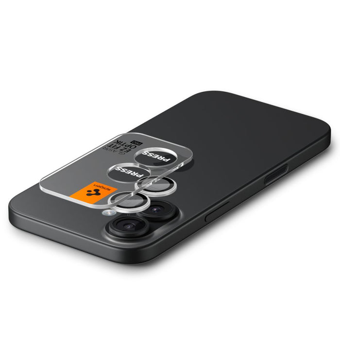 Spigen Optik Pro GLAS.TR ”EZ FIT” Camera Cover 2-pack for iPhone 16 / 16 Plus / 17 - Silver