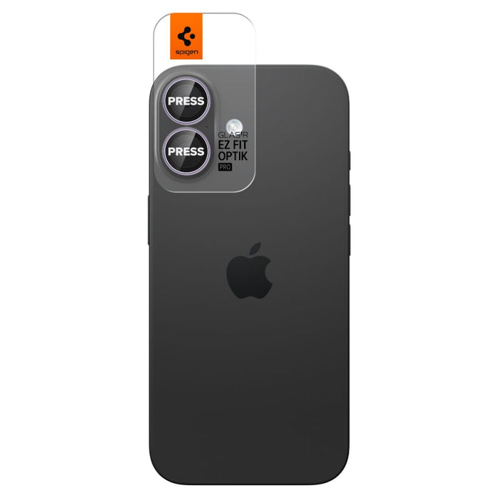 Spigen Optik Pro GLAS.TR ”EZ FIT” Camera Cover 2-pack for iPhone 16 / 16 Plus / 17 - Purple