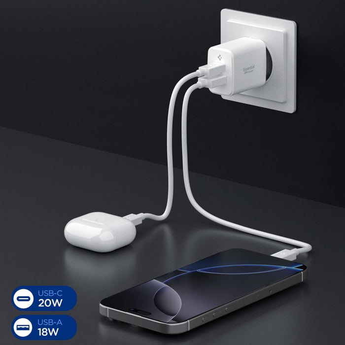 Spigen Essential EE202EU 20W Wall Charger - White