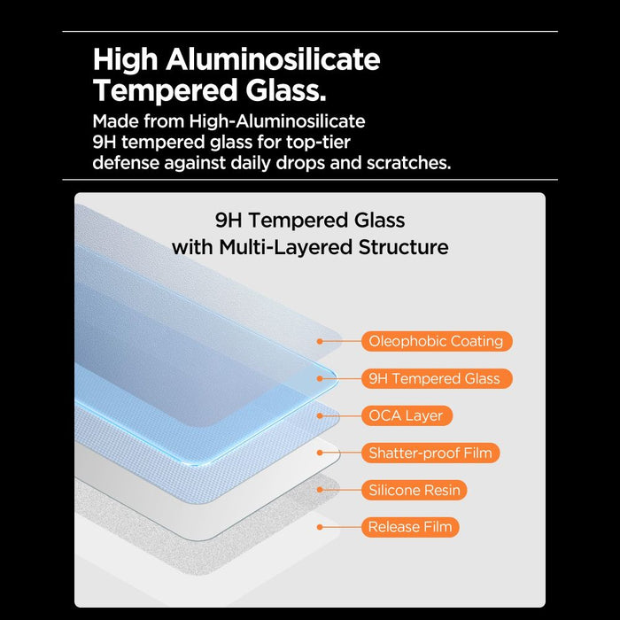 Spigen Glas.tR AlignMaster Slim 3-Pack Tempered Glass for iPhone 17 Pro