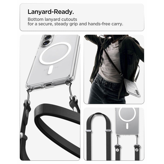 Spigen Ultra Hybrid Mag MagSafe Case for Samsung Galaxy S26 - Clear and White