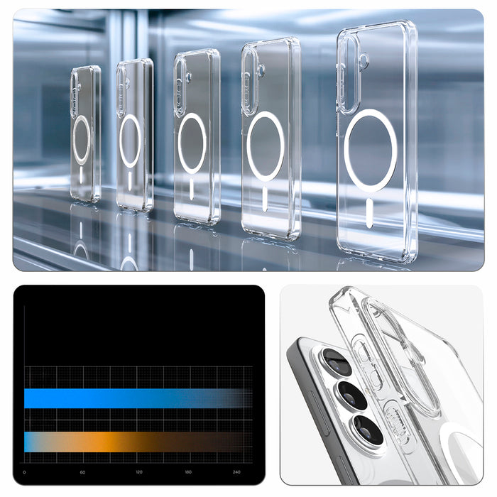 Spigen Ultra Hybrid Mag MagSafe Case for Samsung Galaxy S26 - Clear and White