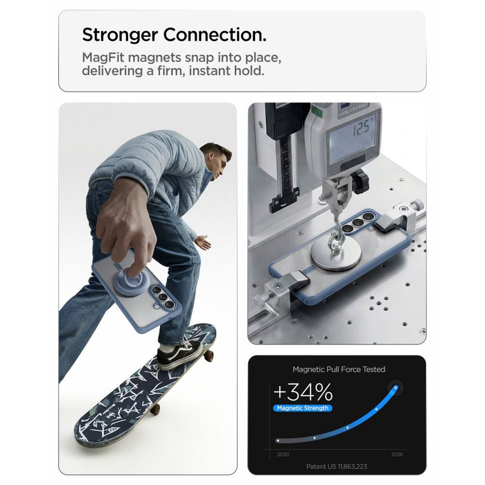 Spigen Ultra Hybrid Mag MagSafe Case for Samsung Galaxy S26 - Clear Blue