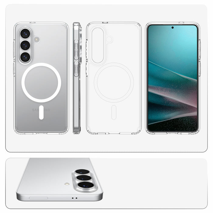 Spigen Ultra Hybrid Mag MagSafe Case for Samsung Galaxy S26+ - Clear and White