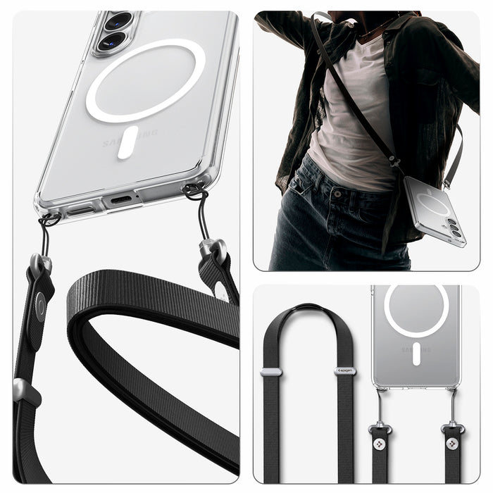 Spigen Ultra Hybrid Mag MagSafe Case for Samsung Galaxy S26+ - Clear and White