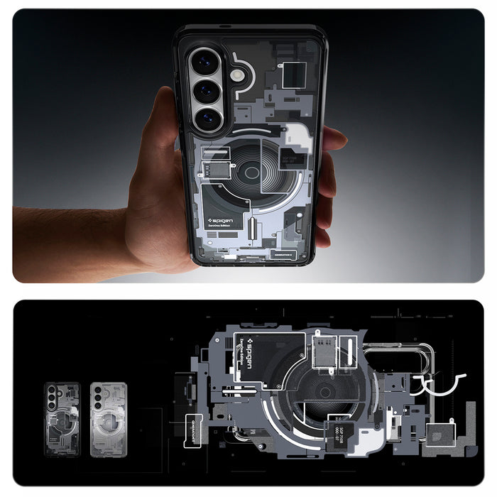 Spigen Ultra Hybrid Mag MagSafe Case for Samsung Galaxy S26+ Zero One - Clear Black