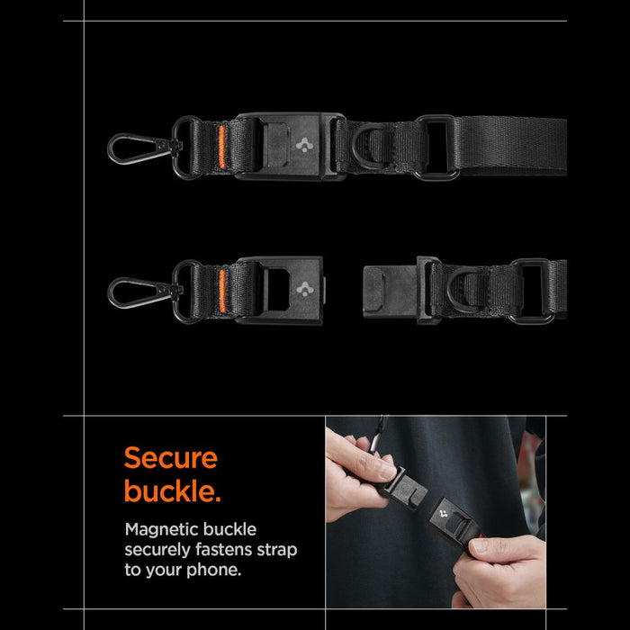 Spigen DA30M Stap Crossbody Phone Lanyard - Black