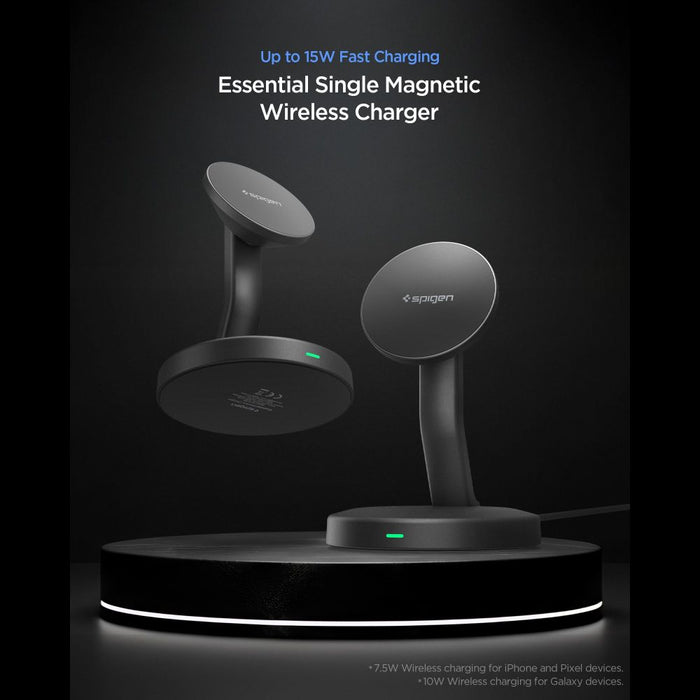 Spigen EF151MS Essential MagSafe 15W Wireless Charger - Black