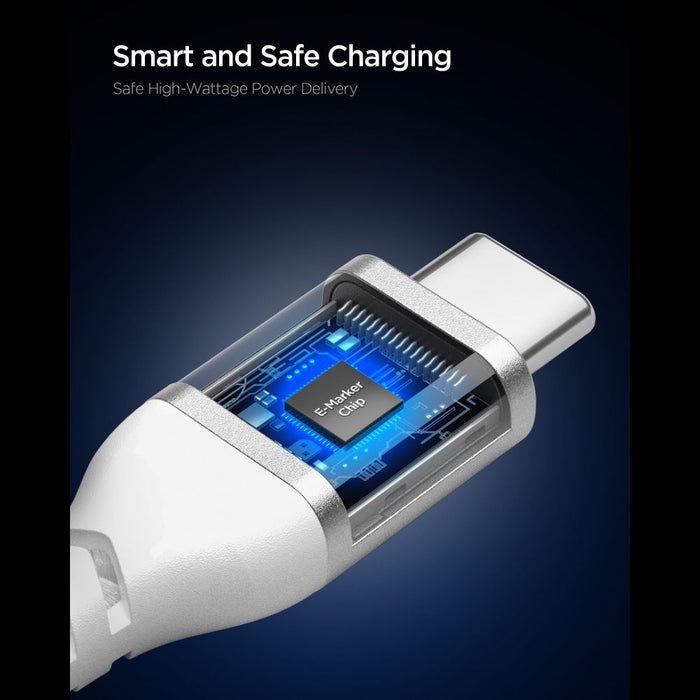 Spigen EB10010CCA Essential USB-C / USB-C 100W 100CM Cable - White