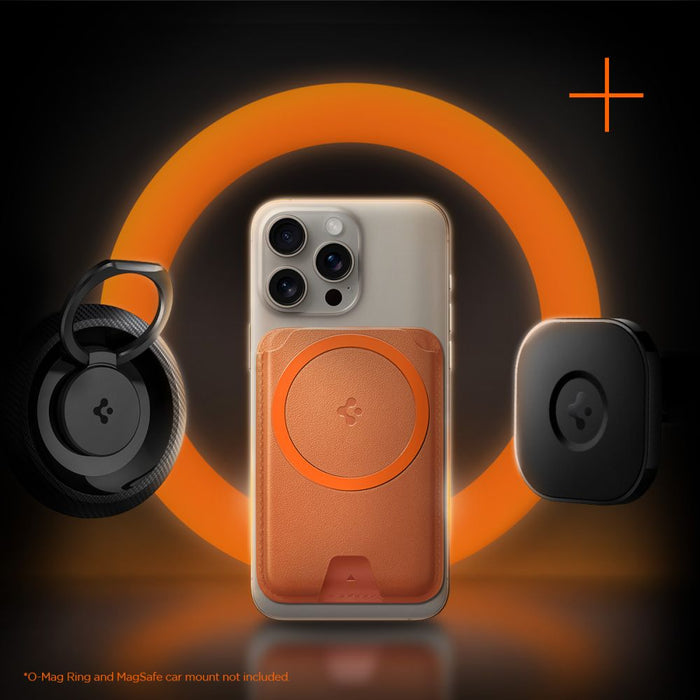 Spigen Valentinus MagFit+ MagSafe Magnetic Phone Wallet - Orange